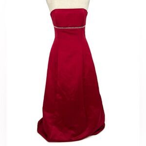 Vintage‎ Scott McClintock Red Strapless Dress Size 8